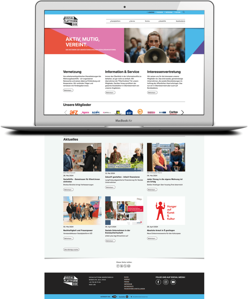 Website Sozialplattform